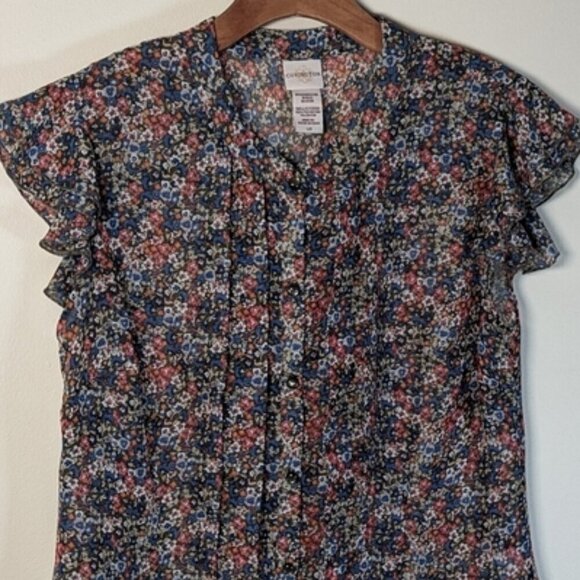 Covington Tops - 🌸 Covington Garden Party Blouse 🌸 – Embrace Your Inner Flower Child! Size L/G